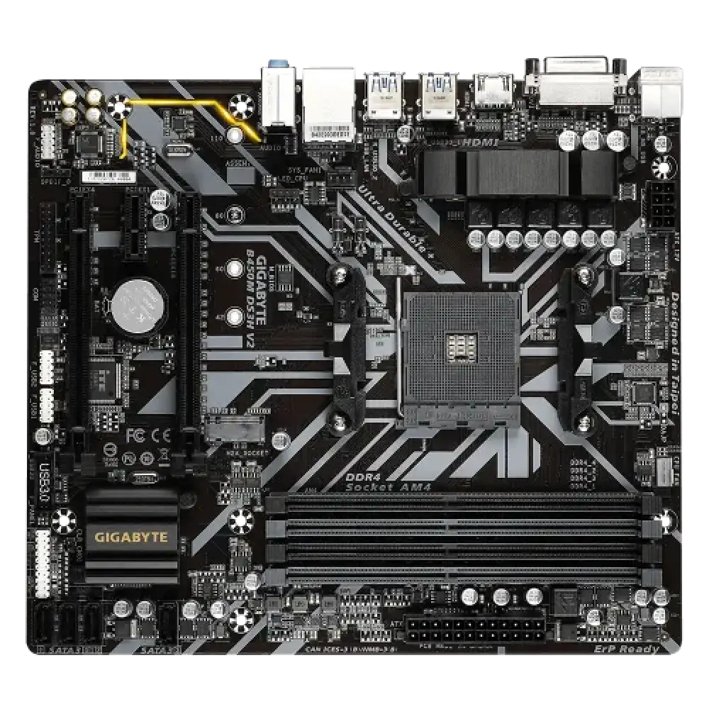 Gigabyte B450M DS3H V2 AMD AM4 Micro ATX Motherboard